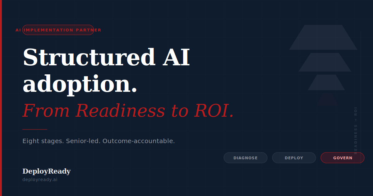 DeployReady — AI Implementation Partner | Structured AI Adoption for ...
